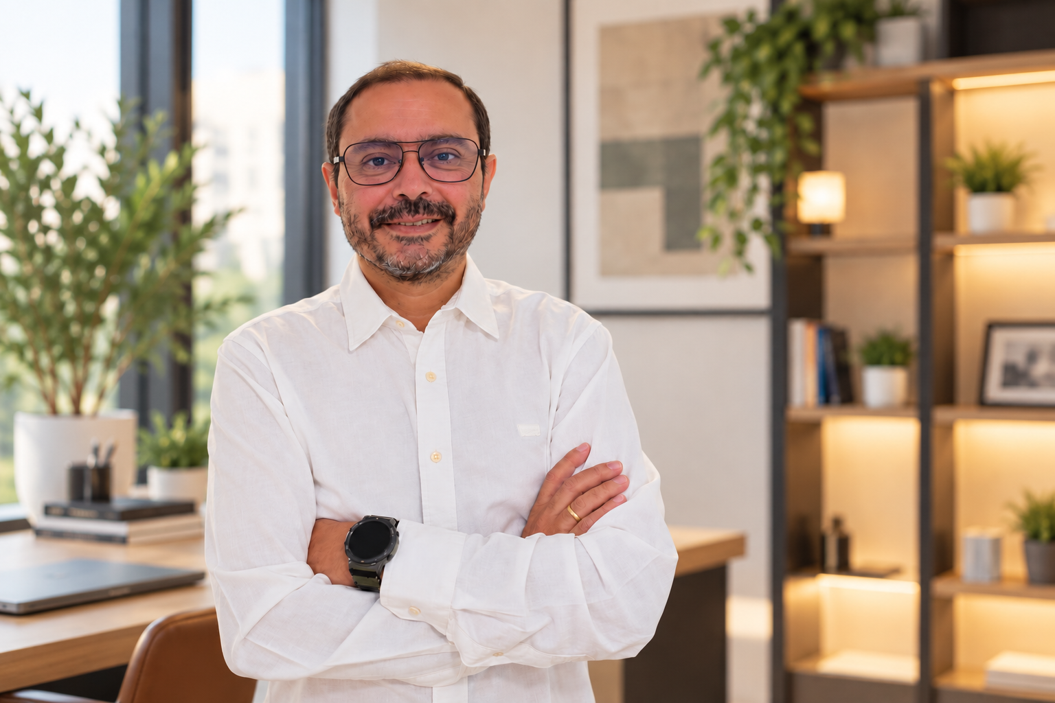 Hernán Falbo in a workspace